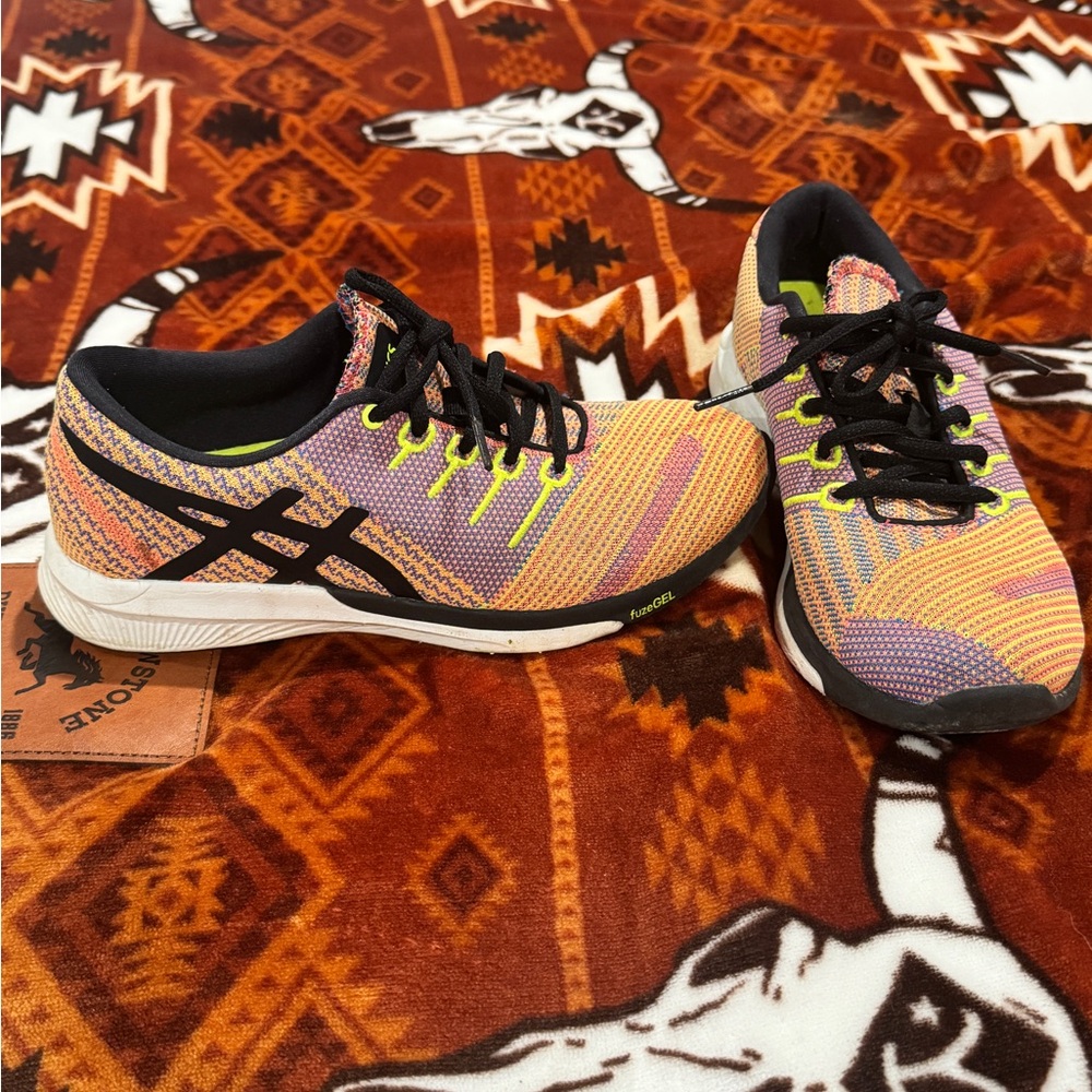 Asics Colorful Knit Sneakers with Black Accents